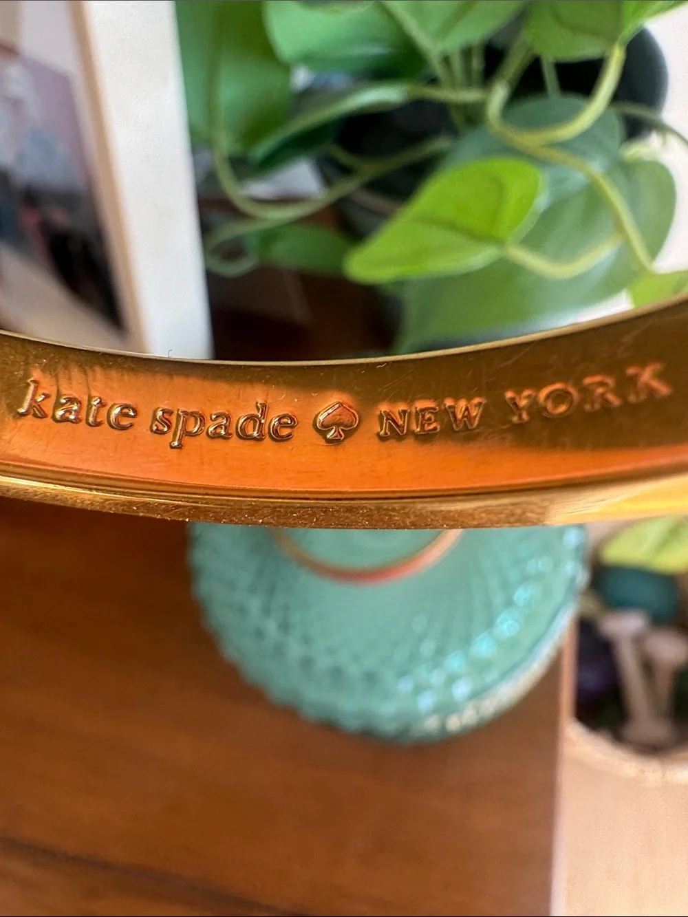 kate spade 2 Gold-Tone Bracelets with Red and Cream Enamel